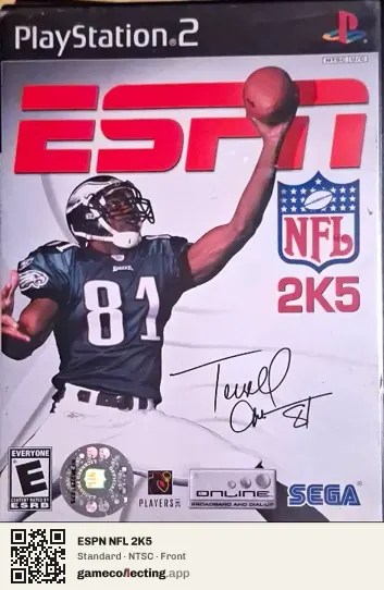 ESPN NFL 2K5 PlayStation 2, NTSC box front