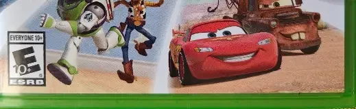 Rush: A Disney Pixar Adventure, the ESRB box on its front