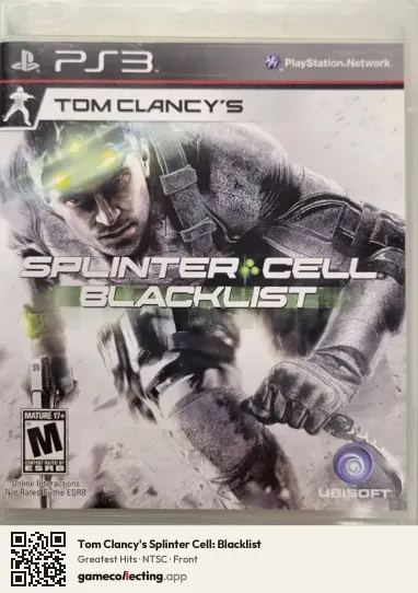 Tom Clancy's Splinter Cell: Blacklist PlayStation 3, NTSC box front