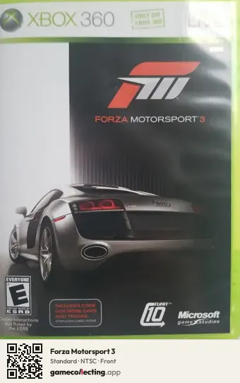 Forza Motorsport 3 Xbox 360, NTSC box front