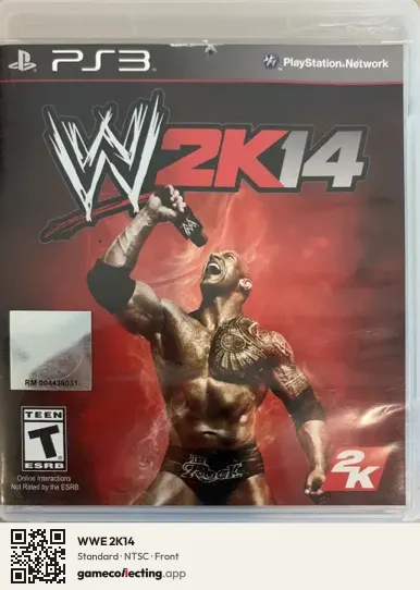 WWE 2K14 PlayStation 3, NTSC box front