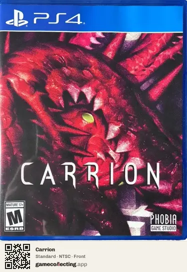 Carrion PlayStation 4, NTSC box front