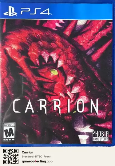 Carrion PlayStation 4, NTSC box front