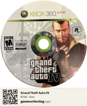 Grand Theft Auto IV Xbox 360, NTSC disc