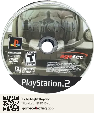 Echo Night Beyond PlayStation 2, NTSC disc