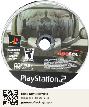 Echo Night Beyond PlayStation 2, NTSC disc