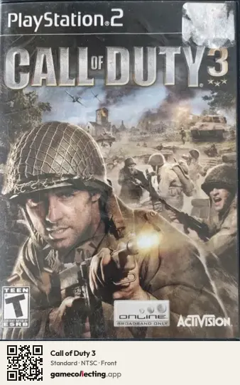 Call of Duty 3 PlayStation 2, NTSC box front