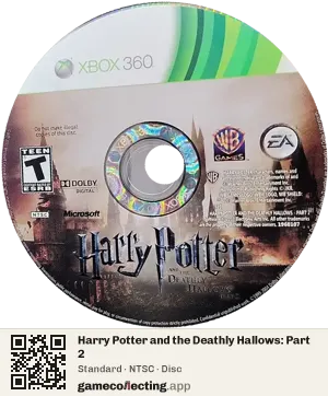 Harry Potter and the Deathly Hallows: Part 2 Xbox 360, NTSC disc