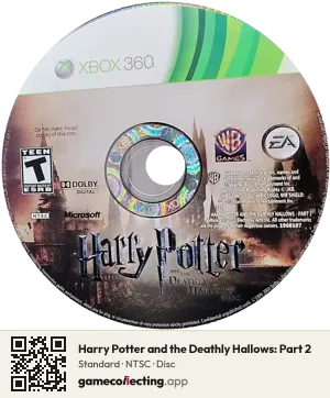 Harry Potter and the Deathly Hallows: Part 2 Xbox 360, NTSC disc