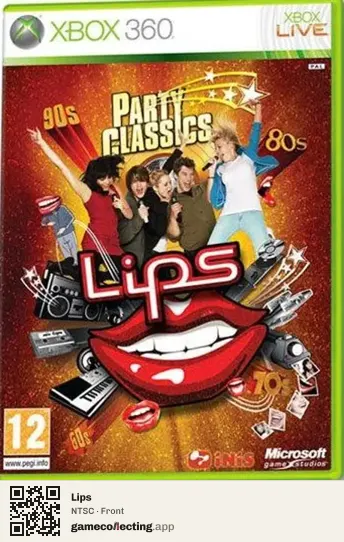 Lips Xbox 360, NTSC box front
