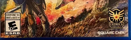 Dragon Quest I & II HD-2D Remake, the ESRB box on its front