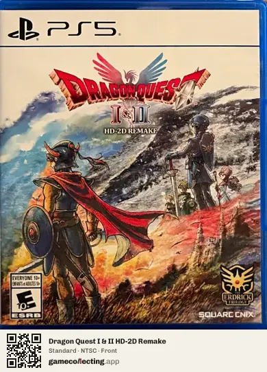 Dragon Quest I & II HD-2D Remake PlayStation 5, NTSC box front