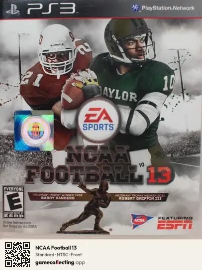 NCAA Football 13 PlayStation 3, NTSC box front