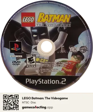 LEGO Batman: The Videogame PlayStation 2, NTSC disc