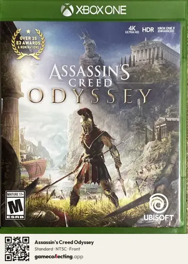 Assassin's Creed Odyssey Xbox One, NTSC box front