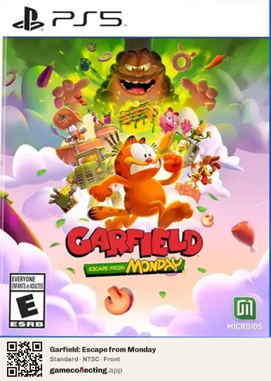 Garfield: Escape from Monday PlayStation 5, NTSC box front