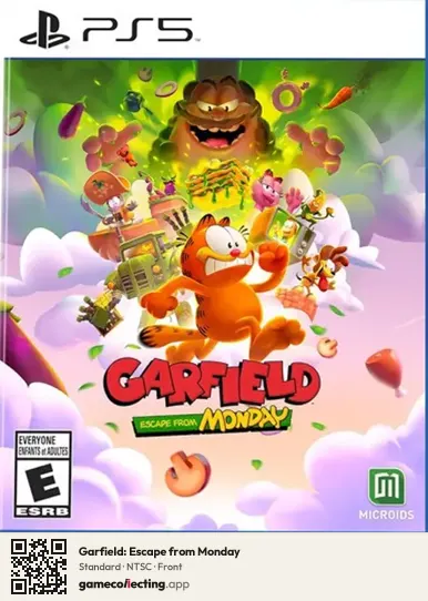 Garfield: Escape from Monday PlayStation 5, NTSC box front