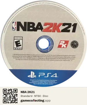 NBA 2K21 PlayStation 4, NTSC disc