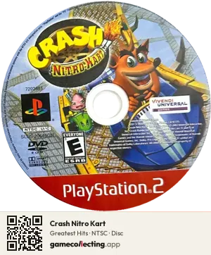 Crash Nitro Kart PlayStation 2, NTSC disc