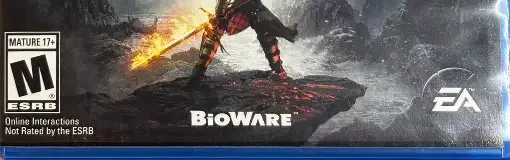 Dragon Age: Inquisition, the ESRB box on its front