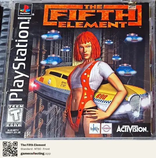 The Fifth Element PlayStation, NTSC box front