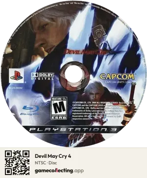 Devil May Cry 4 PlayStation 3, NTSC disc