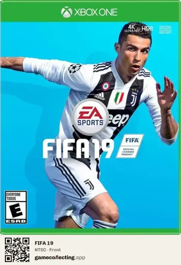 FIFA 19 Xbox One, NTSC box front