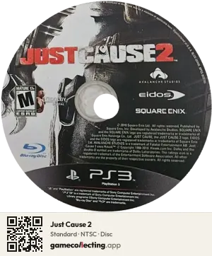 Just Cause 2 PlayStation 3, NTSC disc