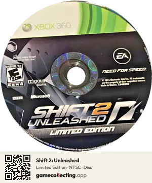 Shift 2: Unleashed Xbox 360, NTSC disc