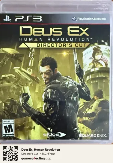 Deus Ex: Human Revolution PlayStation 3, NTSC box front