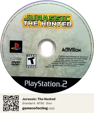 Jurassic: The Hunted PlayStation 2, NTSC disc