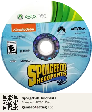 SpongeBob HeroPants Xbox 360, NTSC disc