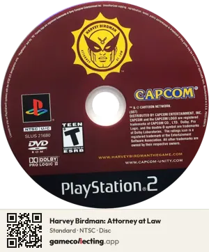 Harvey Birdman: Attorney at Law PlayStation 2, NTSC disc