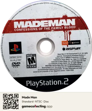 Made Man PlayStation 2, NTSC disc