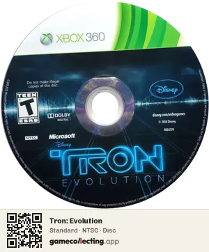 Tron: Evolution Xbox 360, NTSC disc