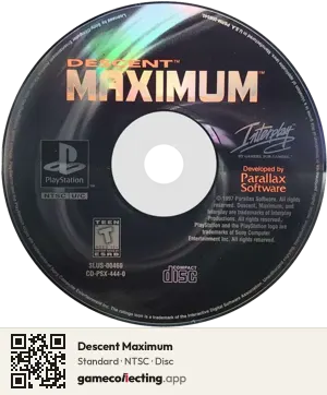 Descent Maximum PlayStation, NTSC disc