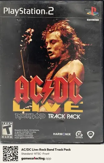 AC/DC Live: Rock Band Track Pack PlayStation 2, NTSC box front
