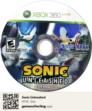 Sonic Unleashed Xbox 360, NTSC disc