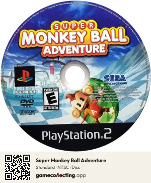 Super Monkey Ball Adventure PlayStation 2, NTSC disc