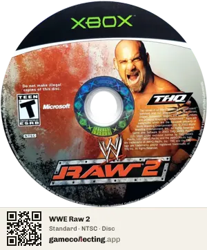 WWE Raw 2 Xbox, NTSC disc