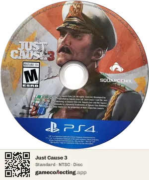 Just Cause 3 PlayStation 4, NTSC disc