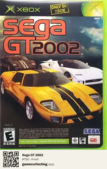 Sega GT 2002 Xbox, NTSC box front