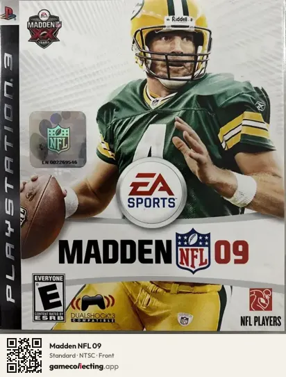 Madden NFL 09 PlayStation 3, NTSC box front