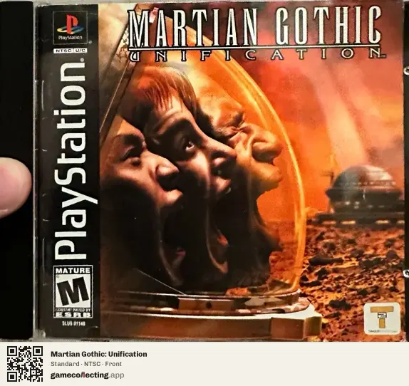 Martian Gothic: Unification PlayStation, NTSC box front