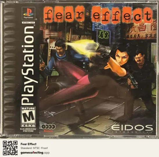 Fear Effect PlayStation, NTSC box front