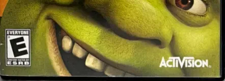 Shrek 2, the ESRB box on its front