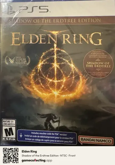 Elden Ring PlayStation 5, NTSC box front