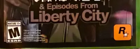 Grand Theft Auto IV, the ESRB box on its front