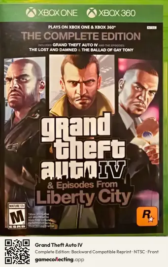 Grand Theft Auto IV Xbox 360, NTSC box front
