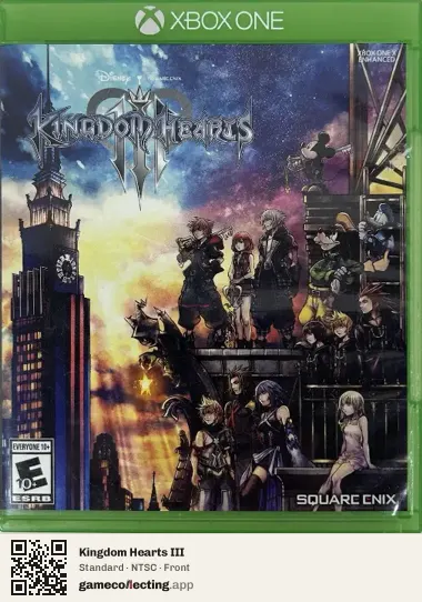 Kingdom Hearts III Xbox One, NTSC box front